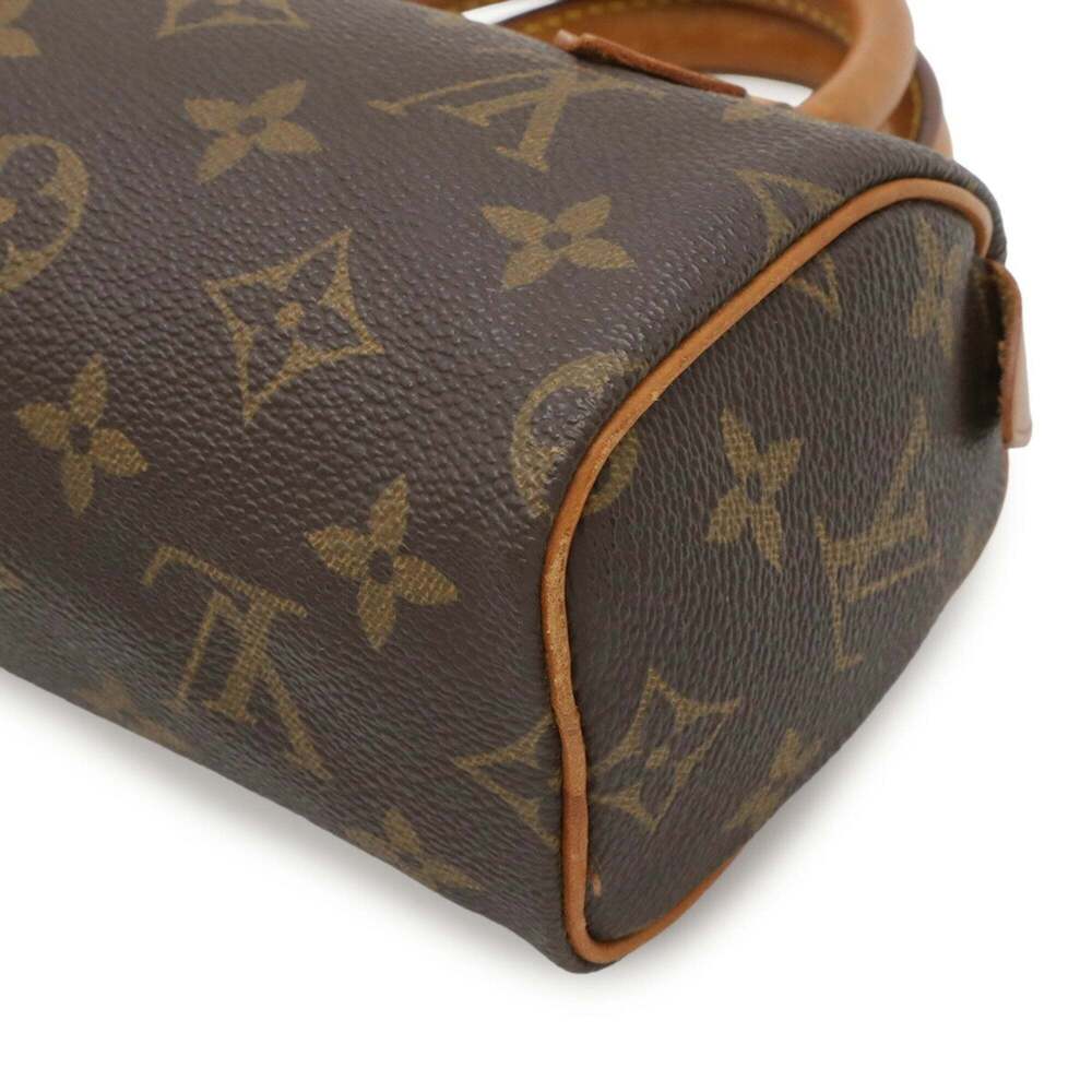 LOUIS VUITTON Brown Monogram Mini Speedy Shoulder Bag - Picture 4 of 10